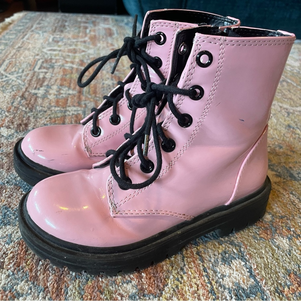 Soda 12 Baby Pink Combat Boots - VGUC for minor scuffing.
